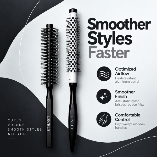 Round Brush Set - 2 Pc
