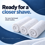 White Facial Towels - 3 Pc