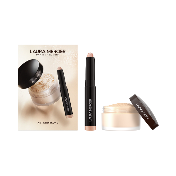 Artistry Icons Translucent Loose Setting Powder and Caviar Stick Eye Shadow in Rosegold Set