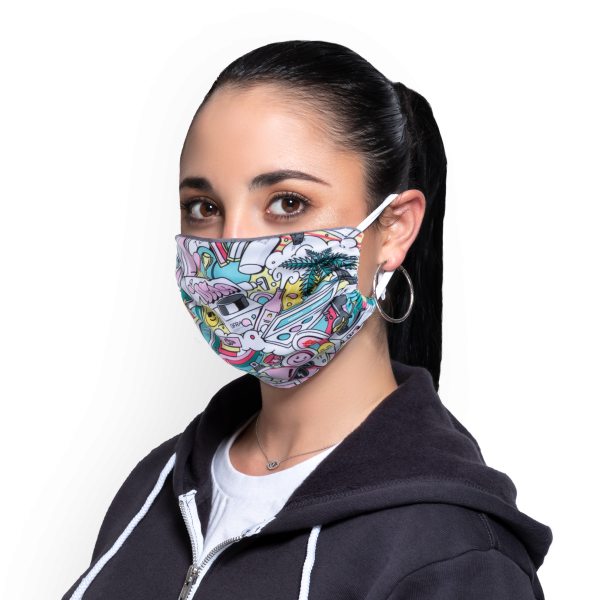 Cloth Face Mask - Illustration Print