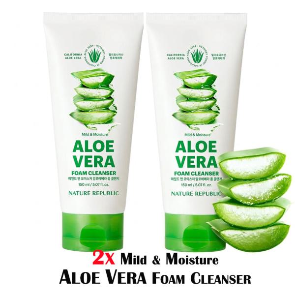 [2X] Mild & Moisture ALOE VERA Foam Cleanser (NEW)