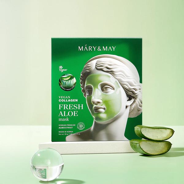 Mary&amp;May Vegan Collagen Fresh Aloe Mask