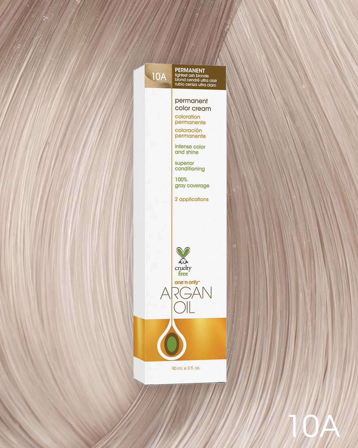 Argan Oil Permanent Hair Color 10A Lightest Ash Blonde