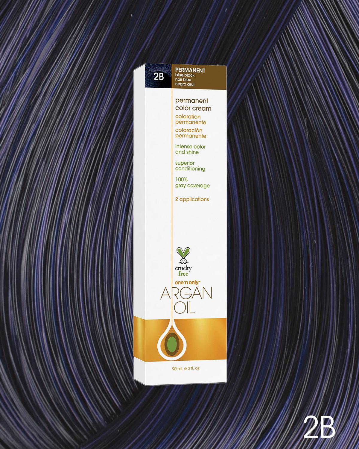 Argan Oil Permanent Hair Color 2B Blue Black