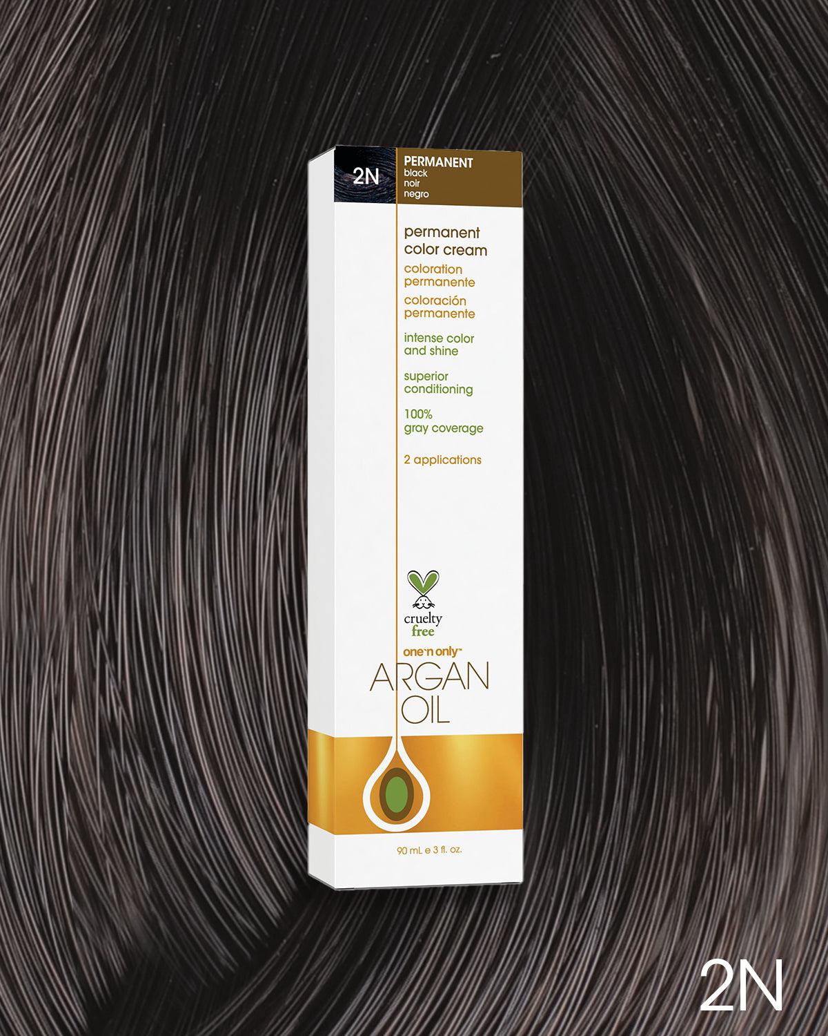 Argan Oil Permanent Hair Color 2N Black