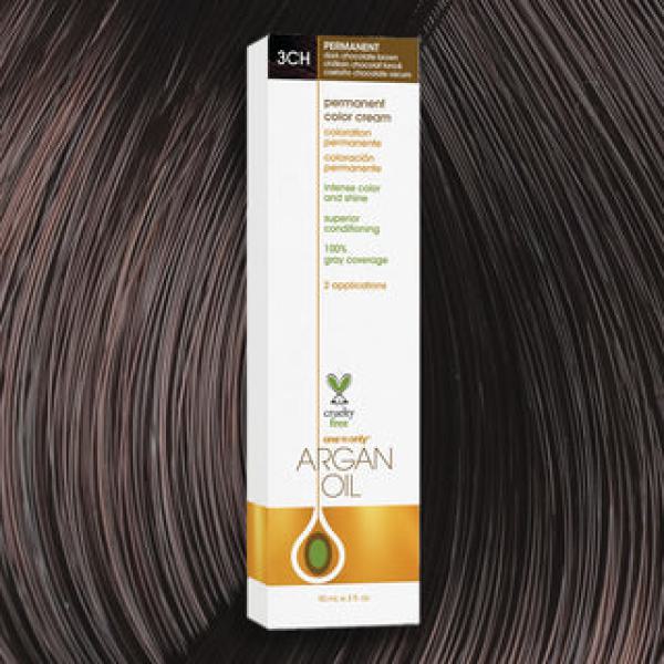 Argan Oil Permanent Hair Color 3CH Dark Chocolate Brown