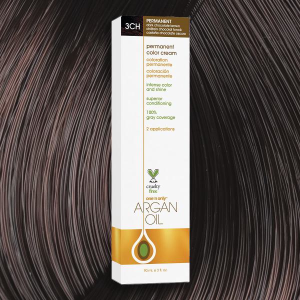 Argan Oil Permanent Hair Color 3CH Dark Chocolate Brown