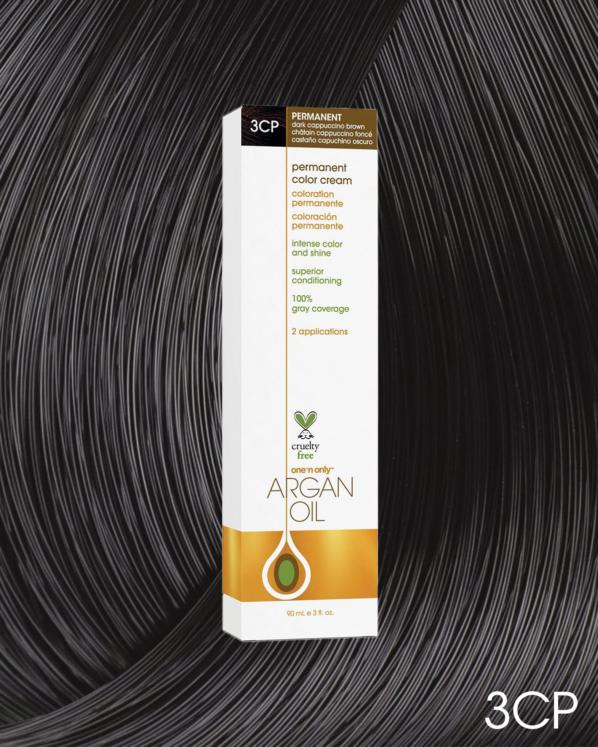Argan Oil Permanent Hair Color 3CP Dark Cappuccino Brown