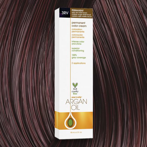 Argan Oil Permanent Hair Color 3RV Dark Red Violet Brown