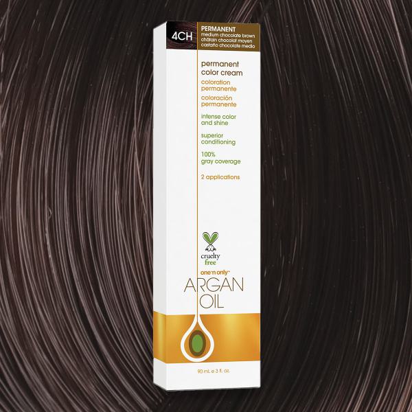 Argan Oil Permanent Hair Color 4CH Medium Chocolate Brown