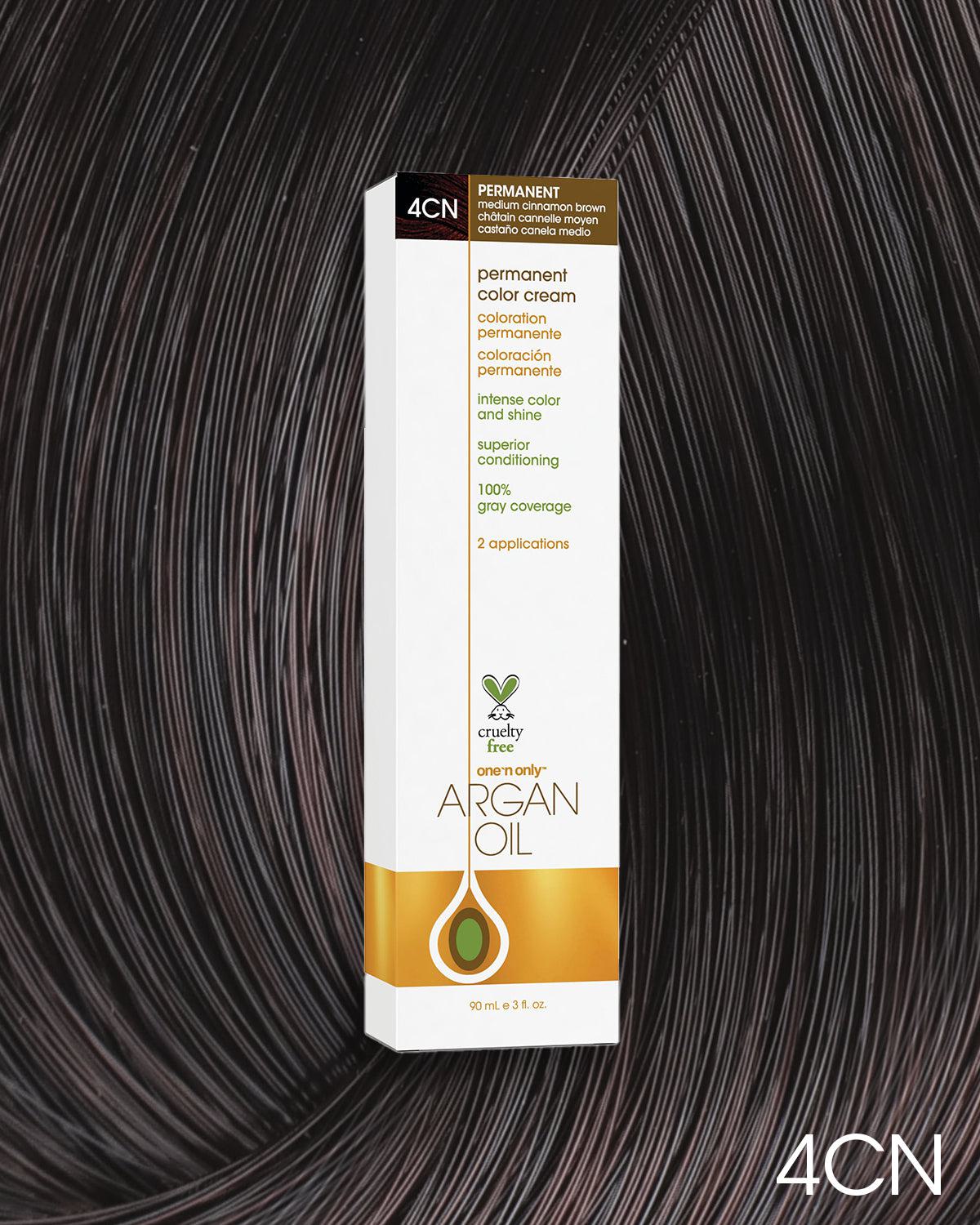 Argan Oil Permanent Hair Color 4CN Medium Cinnamon Brown