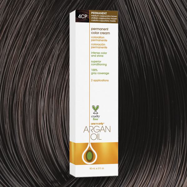 Argan Oil Permanent Hair Color 4CP Medium Cappuccino Brown