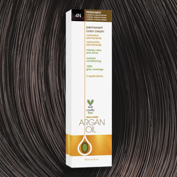 Argan Oil Permanent Hair Color 4N Medium Natural Brown