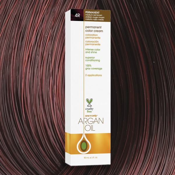 Argan Oil Permanent Hair Color 4R Medium Red Brown
