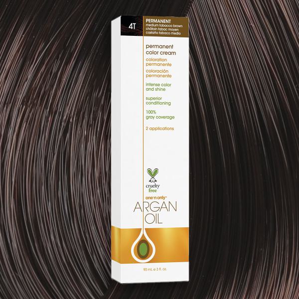Argan Oil Permanent Hair Color 4T Medium Tobacco Brown