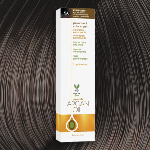 Argan Oil Permanent Hair Color 5A Light Ash Brown