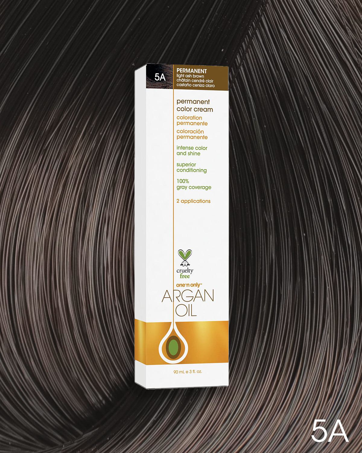 Argan Oil Permanent Hair Color 5A Light Ash Brown