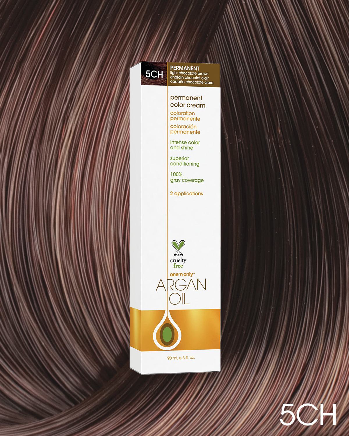 Argan Oil Permanent Hair Color 5CH Light Chocolate Brown