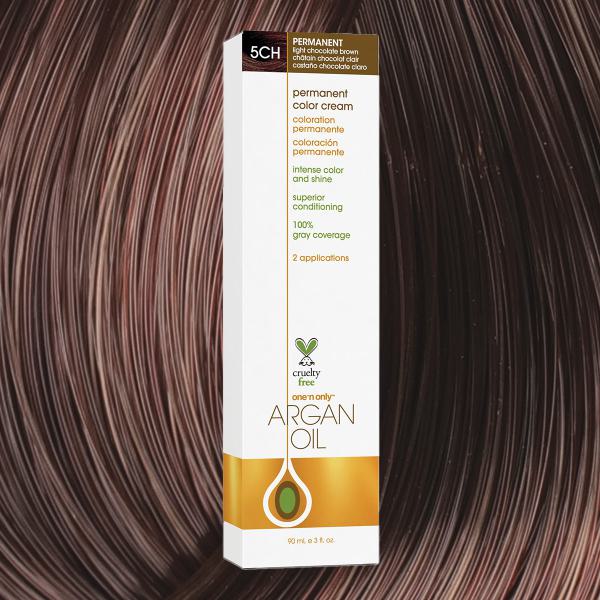 Argan Oil Permanent Hair Color 5CH Light Chocolate Brown