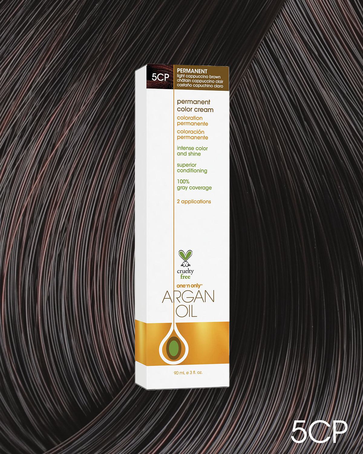 Argan Oil Permanent Hair Color 5CP Light Cappuccino Brown