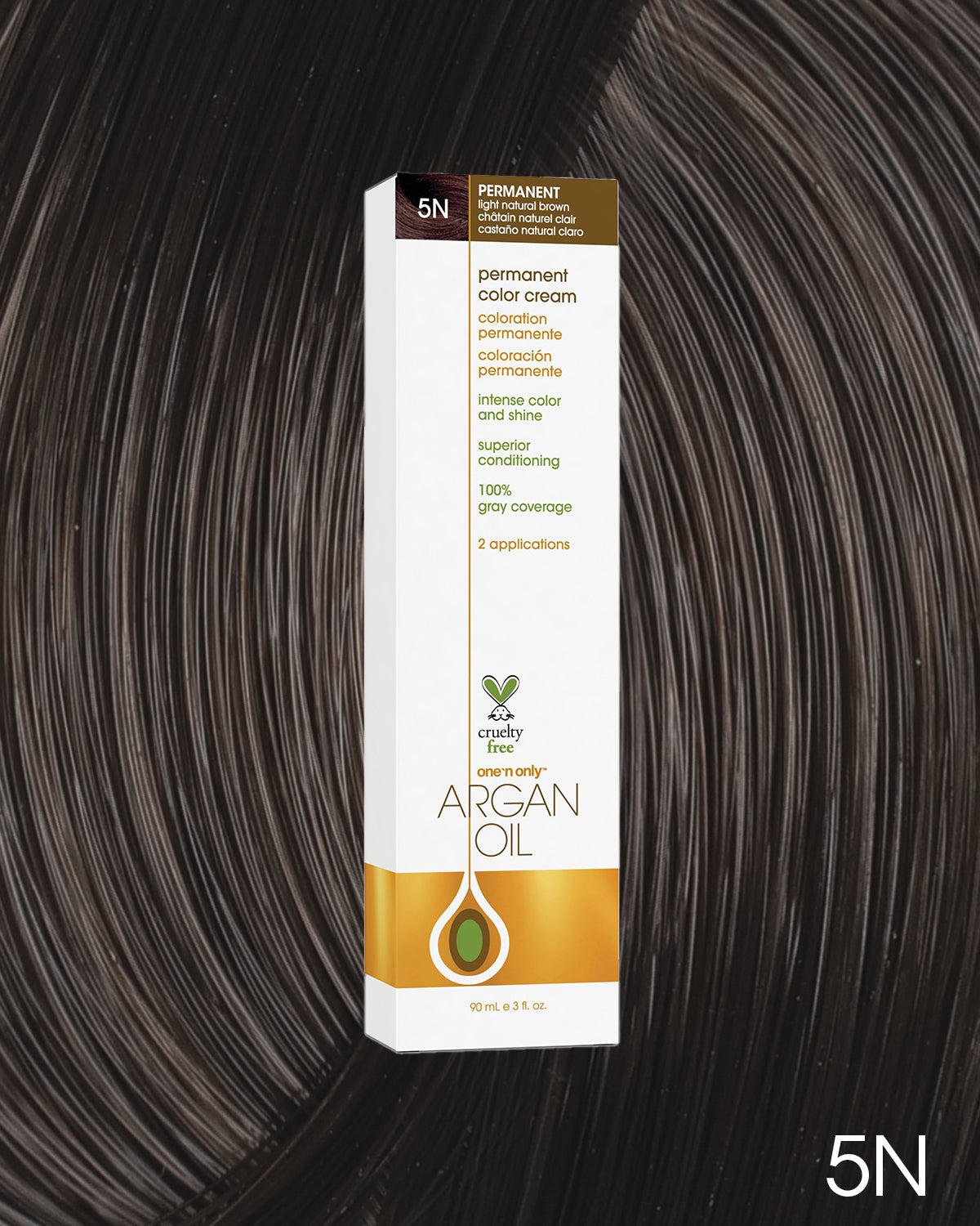 Argan Oil Permanent Hair Color 5N Light Natural Brown