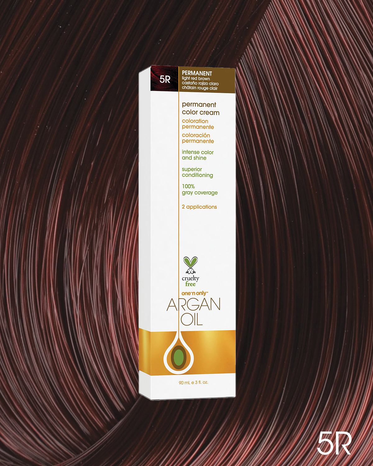 Argan Oil Permanent Hair Color 5R Light Red Brown