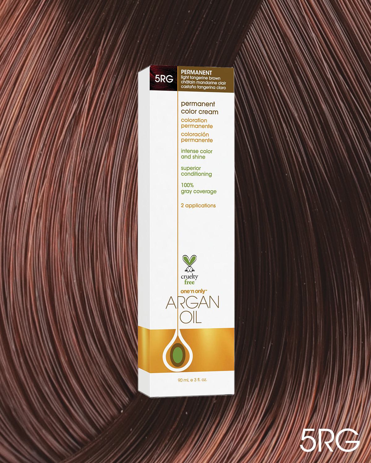 Argan Oil Permanent Hair Color 5RG Light Tangerine Brown
