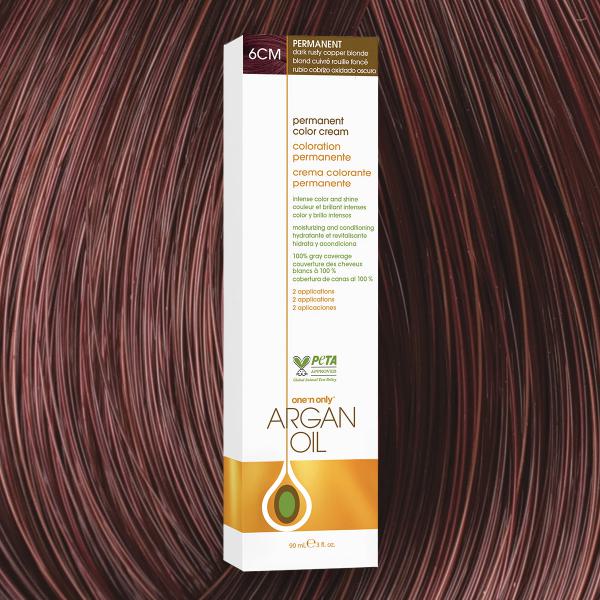 Argan Oil Permanent Hair Color 6CM Dark Rusty Copper Blonde
