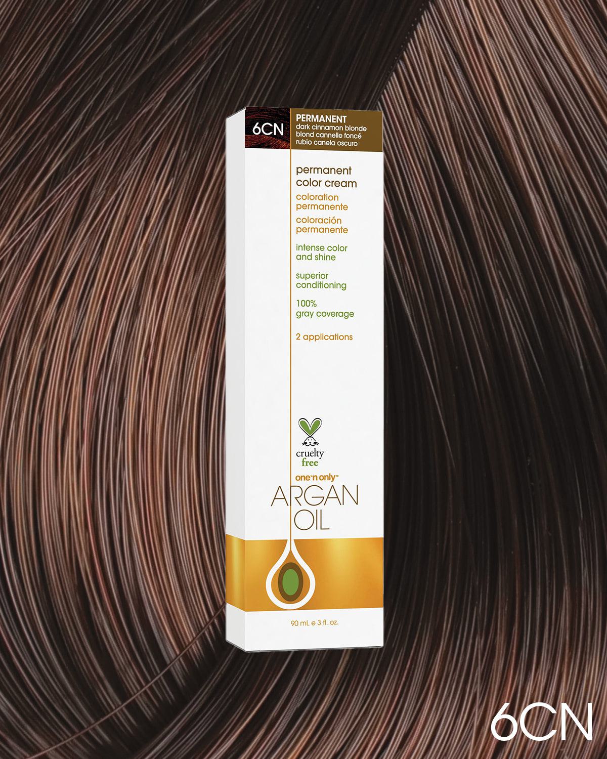 Argan Oil Permanent Hair Color 6CN Dark Cinnamon Blonde