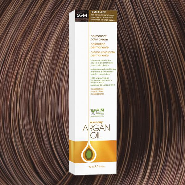 Argan Oil Permanent Hair Color 6GM Dark Caramel Mocha Blonde