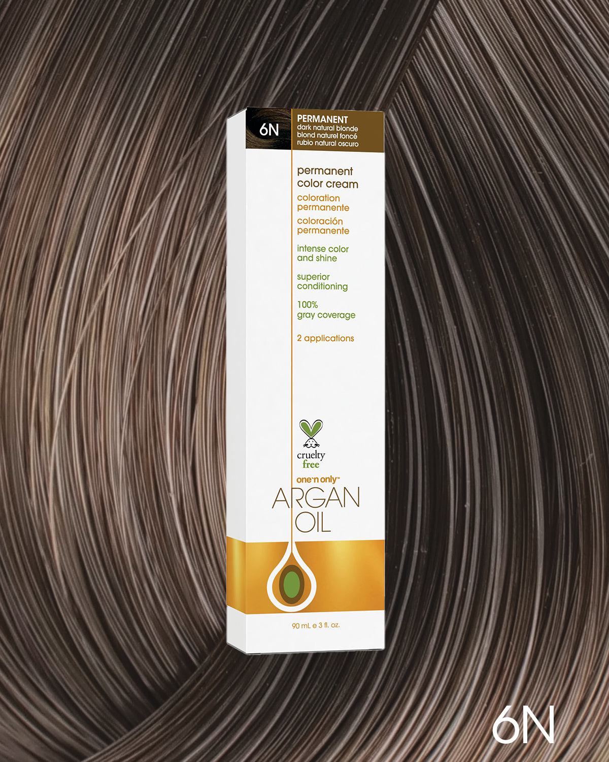 Argan Oil Permanent Hair Color 6N Dark Natural Blonde