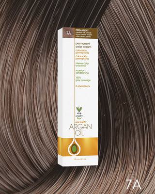 Argan Oil Permanent Hair Color 7A Medium Ash Blonde