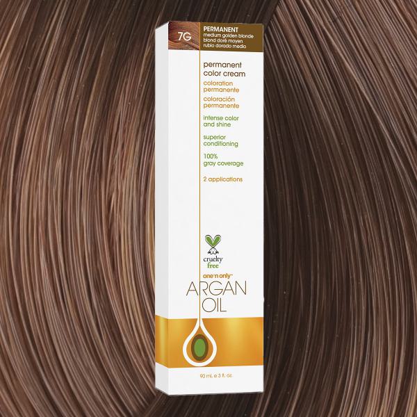 Argan Oil Permanent Hair Color 7G Medium Golden Blonde