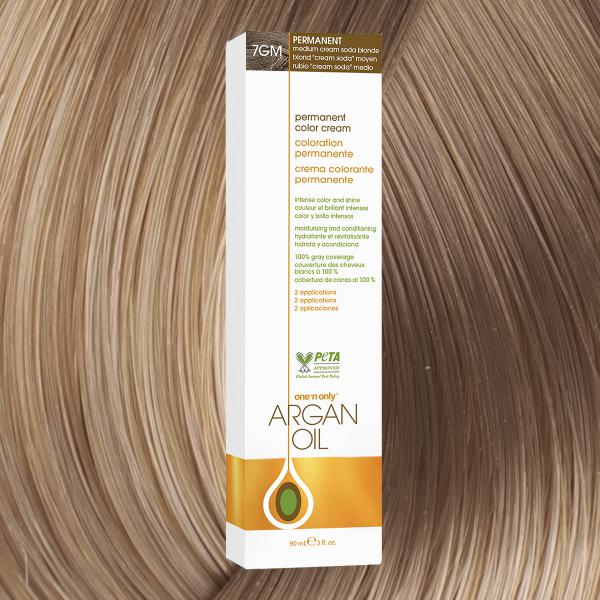 Argan Oil Permanent Hair Color 7GM Medium Cream Soda Blonde