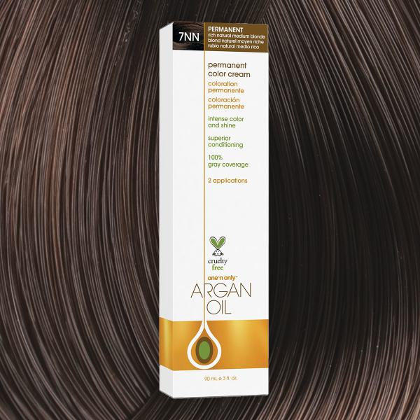 Argan Oil Permanent Hair Color 7NN Rich Natural Medium Blonde
