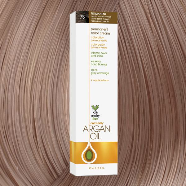 Argan Oil Permanent Hair Color 7S Medium Sand Blonde
