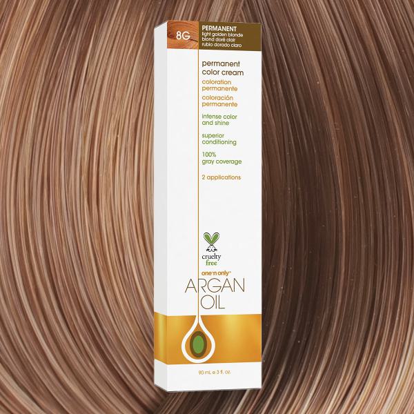 Argan Oil Permanent Hair Color 8G Light Golden Blonde