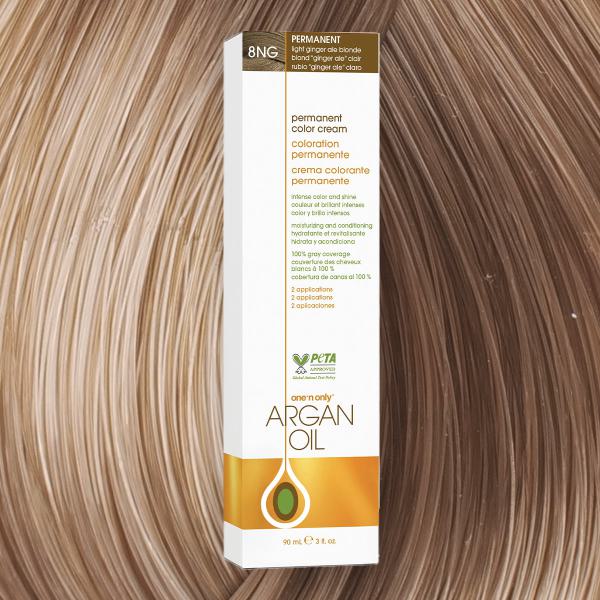 Argan Oil Permanent Hair Color 8NG Light Ginger Ale Blonde
