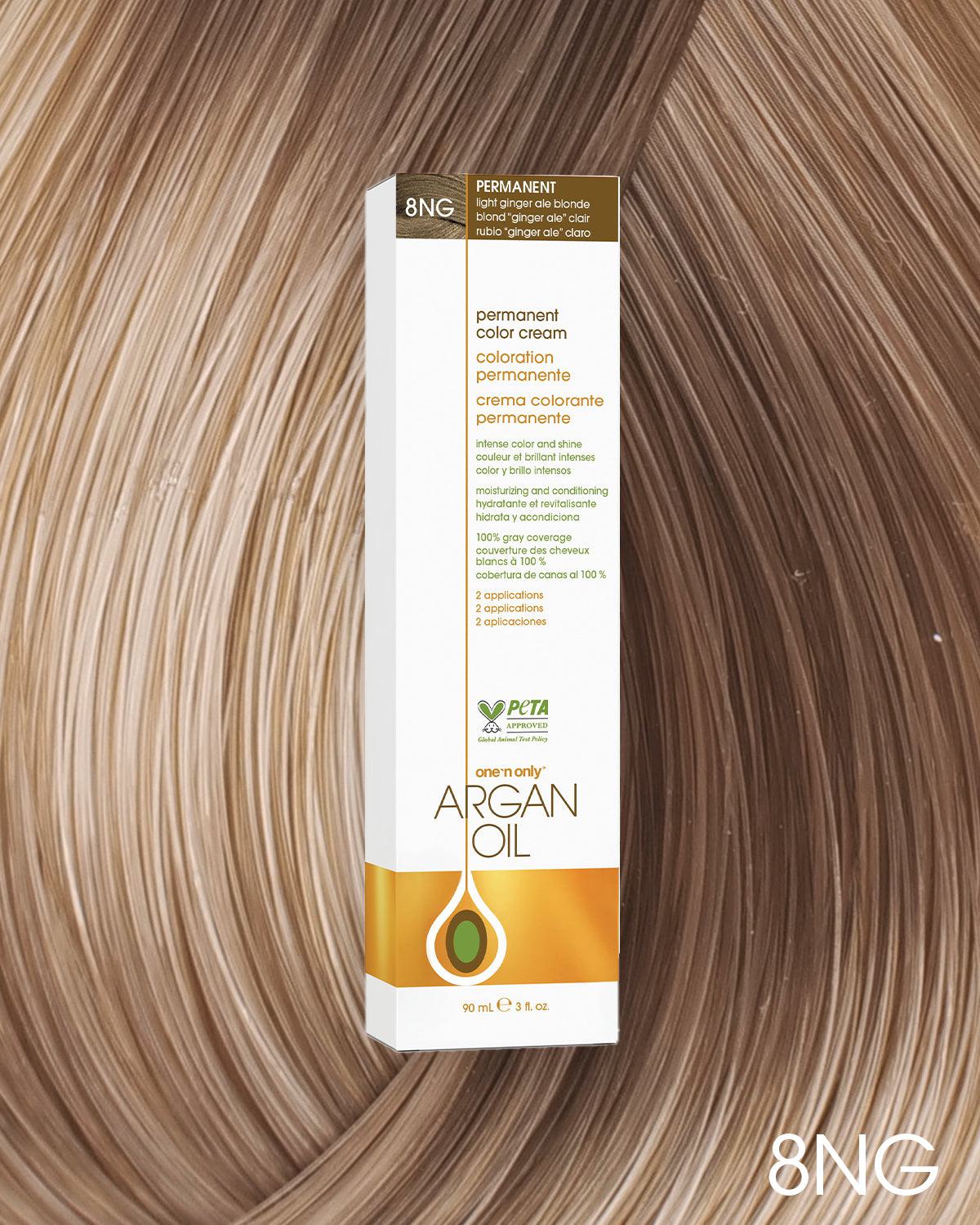 Argan Oil Permanent Hair Color 8NG Light Ginger Ale Blonde