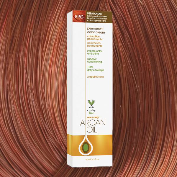 Argan Oil Permanent Hair Color 8RG Light Tangerine Blonde