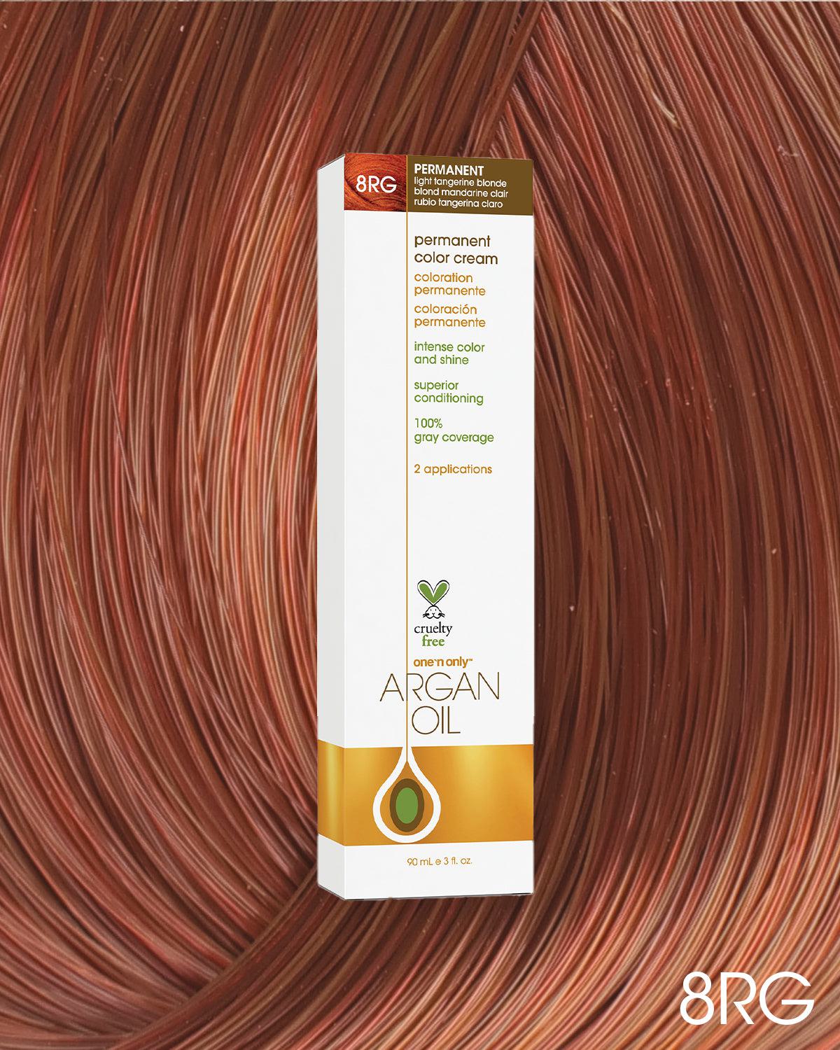 Argan Oil Permanent Hair Color 8RG Light Tangerine Blonde