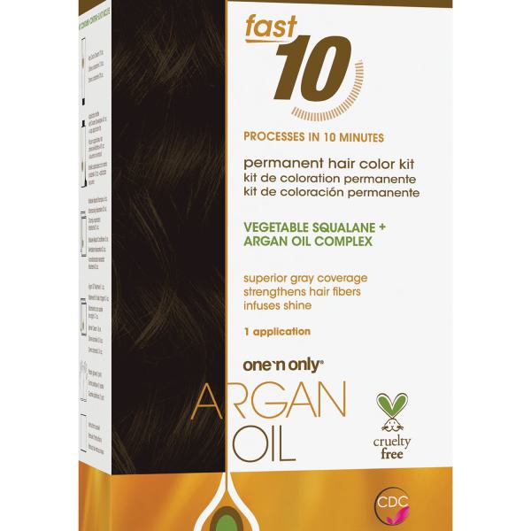Argan Oil Fast 10 Permanent Hair Color Kit 1N Natural Very Black