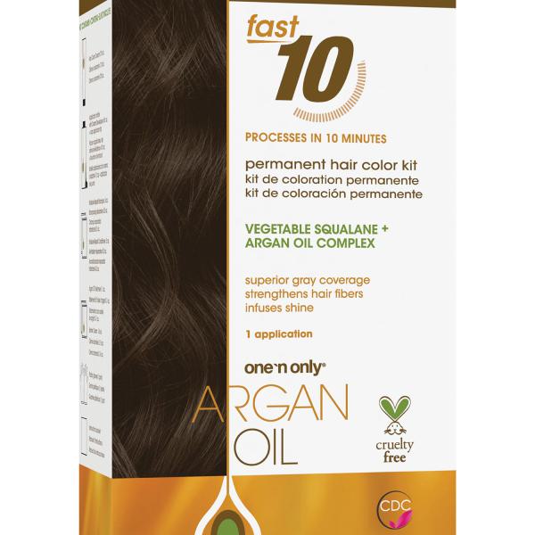 Argan Oil Fast 10 Permanent Hair Color Kit 3N Natural Dark Brown