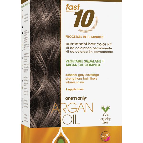 Argan Oil Fast 10 Permanent Hair Color Kit 7A Cool Medium Blonde