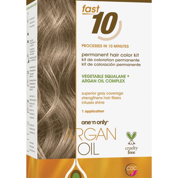Argan Oil Fast 10 Permanent Hair Color Kit HL-100 Cool Hi-Lift Blonde