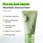 Pore clay pack cleanser Heartleaf charcoal foam