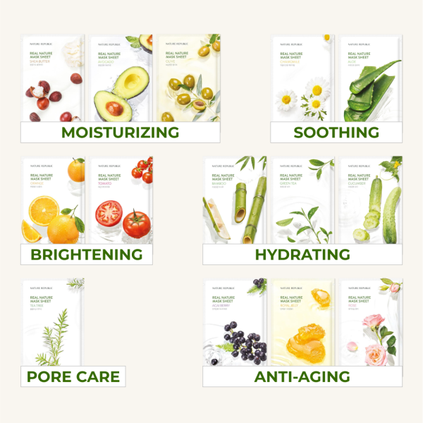 [10x] Real Nature Mask Sheet Set