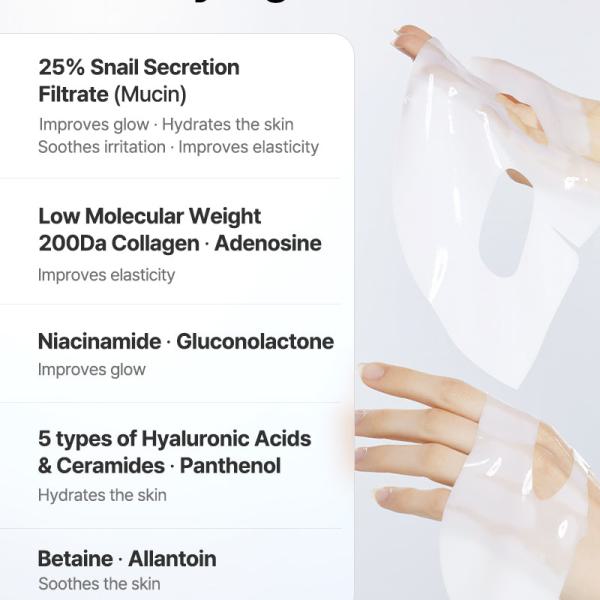 Advanced Snail Mucin Glass Glow Hydrogel Mask