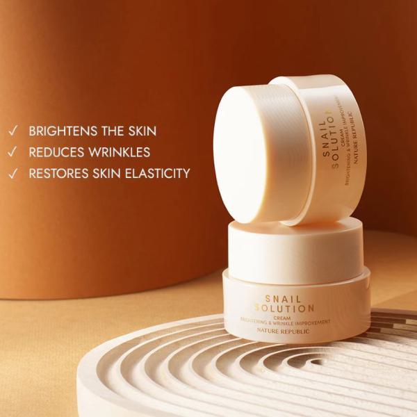 [IMPROVING SKIN COMPLEXION &amp; ELASTICITY] SNAIL SOLUTION ESSENTIAL CREAM (NEW)