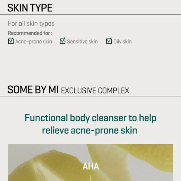 SOME BY MI AHA BHA PHA 30 Days Miracle Acne Clear Body Cleanser 400g